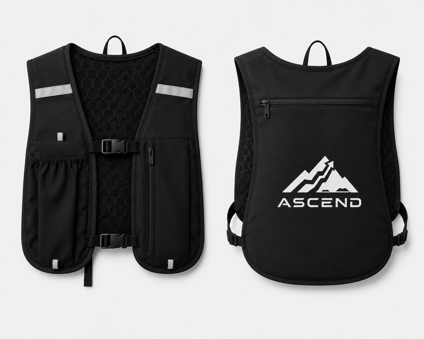 ASCEND Run Vest, front and back view
