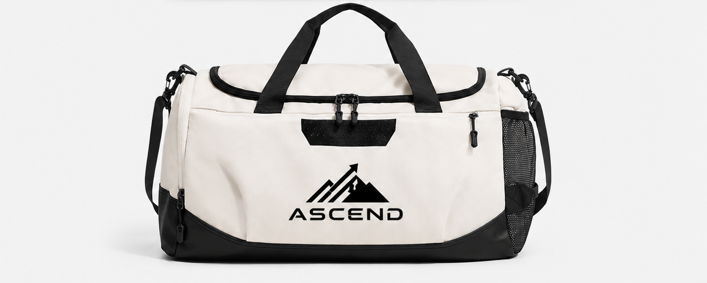 ASCEND Training Duffel in off white