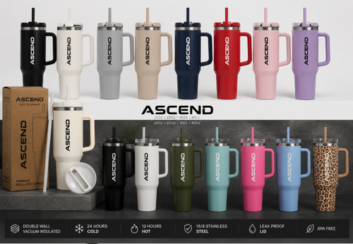 ASCEND 40oz Flow Tumbler full range and specifications