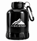ASCEND Supplement Pod in black with carabiner
