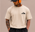ASCEND Oversized Performance Tee in off white with official ASCEND mountain mark